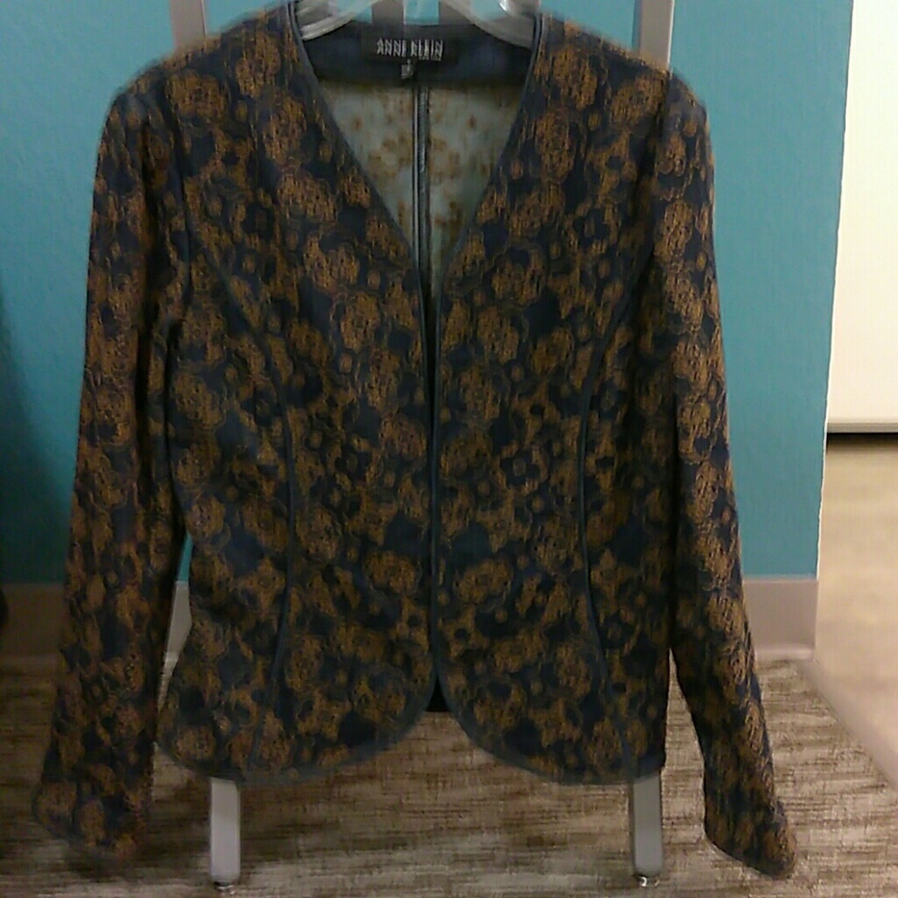 Anne Klein ornate denim jacket